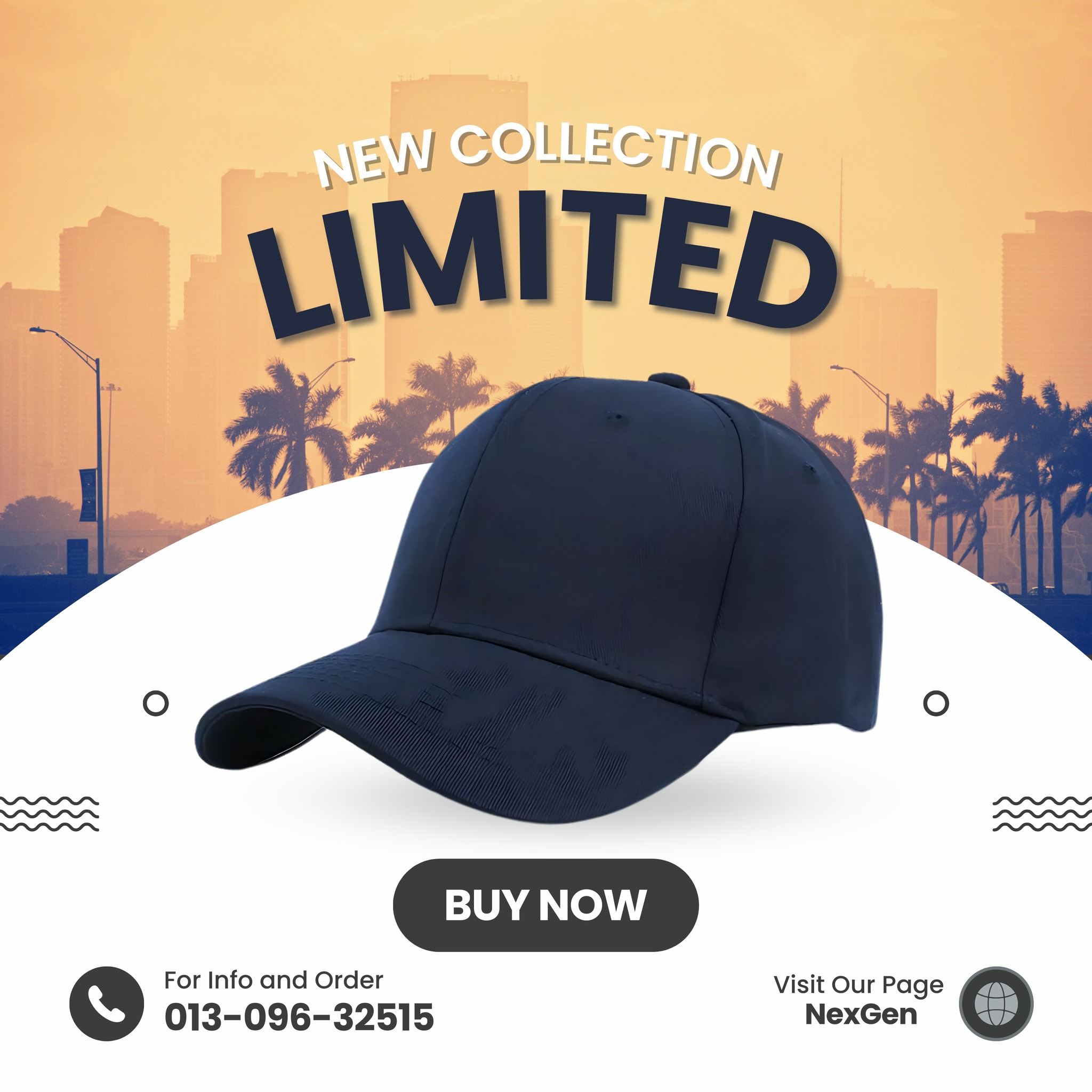 Limited navy cap
